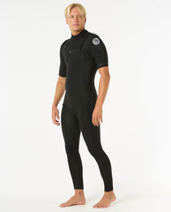 Mens Dawn Patrol 2/2 Short Sleeve Chest Zip Wetsuit