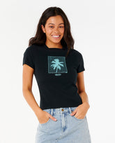 Neon Palm Fitted Tee
