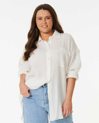 Premium Linen Long Sleeve Button Through Shirt