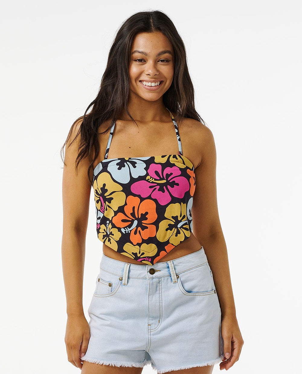 Hibiscus Heat Halter Neck Top