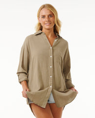 Premium Linen Long Sleeve Button Through Shirt