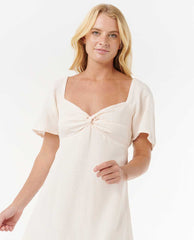 Oceanic Embroidered Short Sleeve Mini Dress