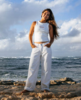 Rip Curl X Abrand 99 Baggy White Wash Jeans