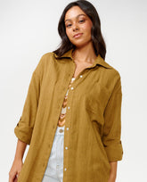 Premium Linen Long Sleeve Button Through Shirt