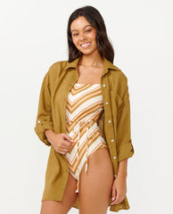 Premium Linen Long Sleeve Button Through Shirt