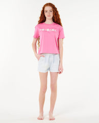 Neon Isles Crop Tee - Girl (8-14 years)