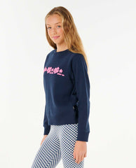 Neon Isles Hibiscus Crew - Girl (8-14 years)