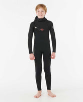 Kids Dawn Patrol 5/4 Chest Zip Hooded Fullsuit Wetsuit