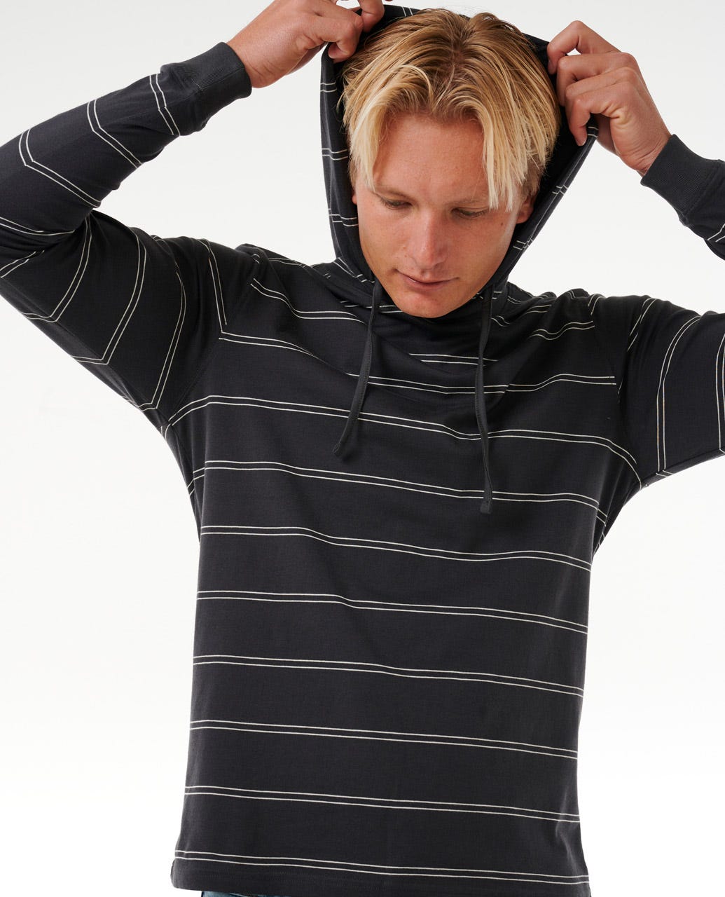 Plain Stripe Hooded Standard Tee