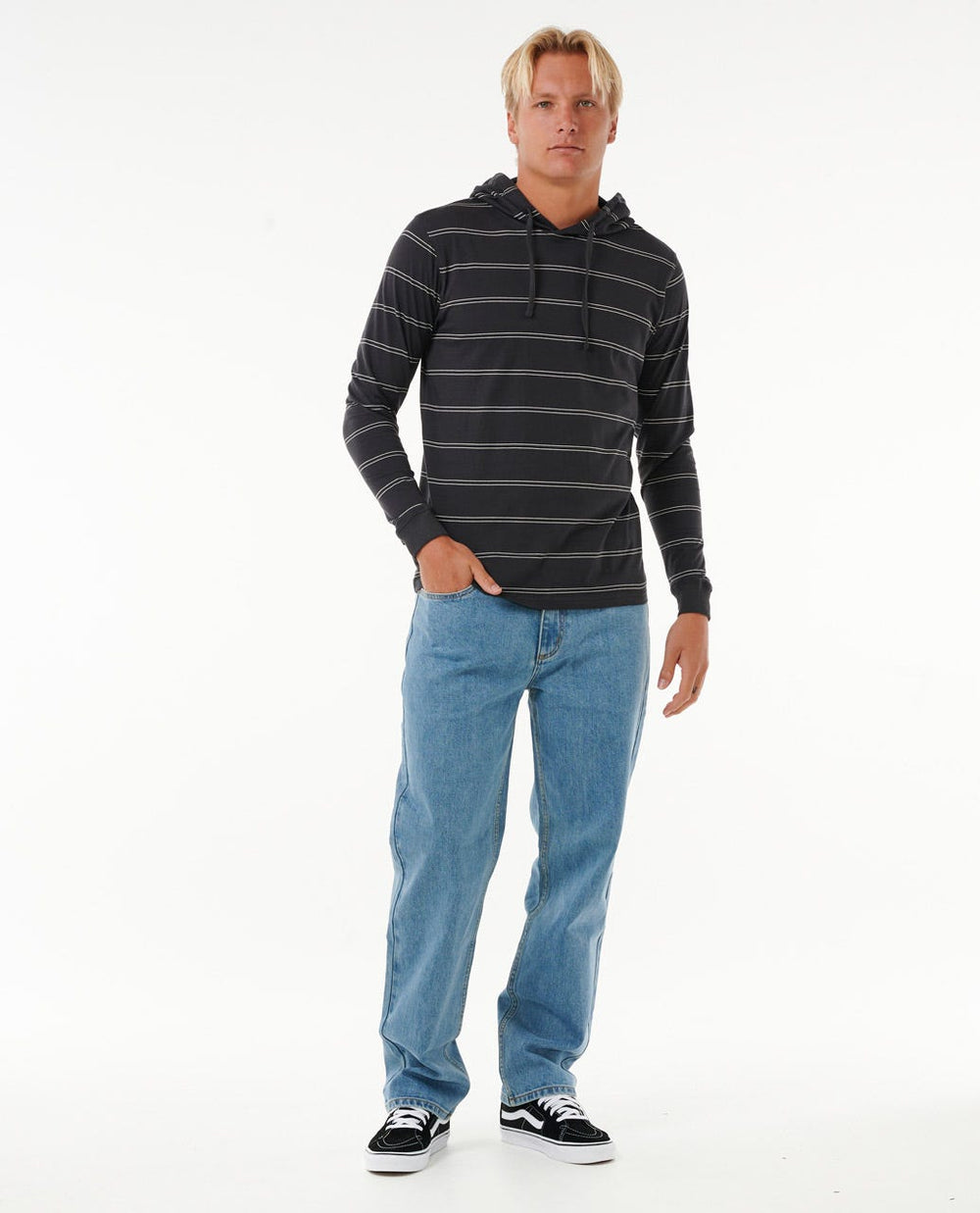 Plain Stripe Hooded Standard Tee