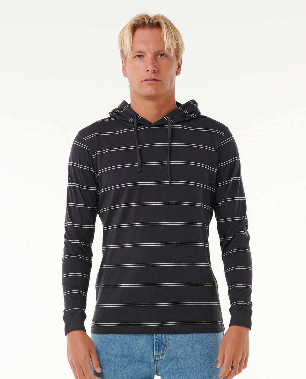 Plain Stripe Hooded Standard Tee