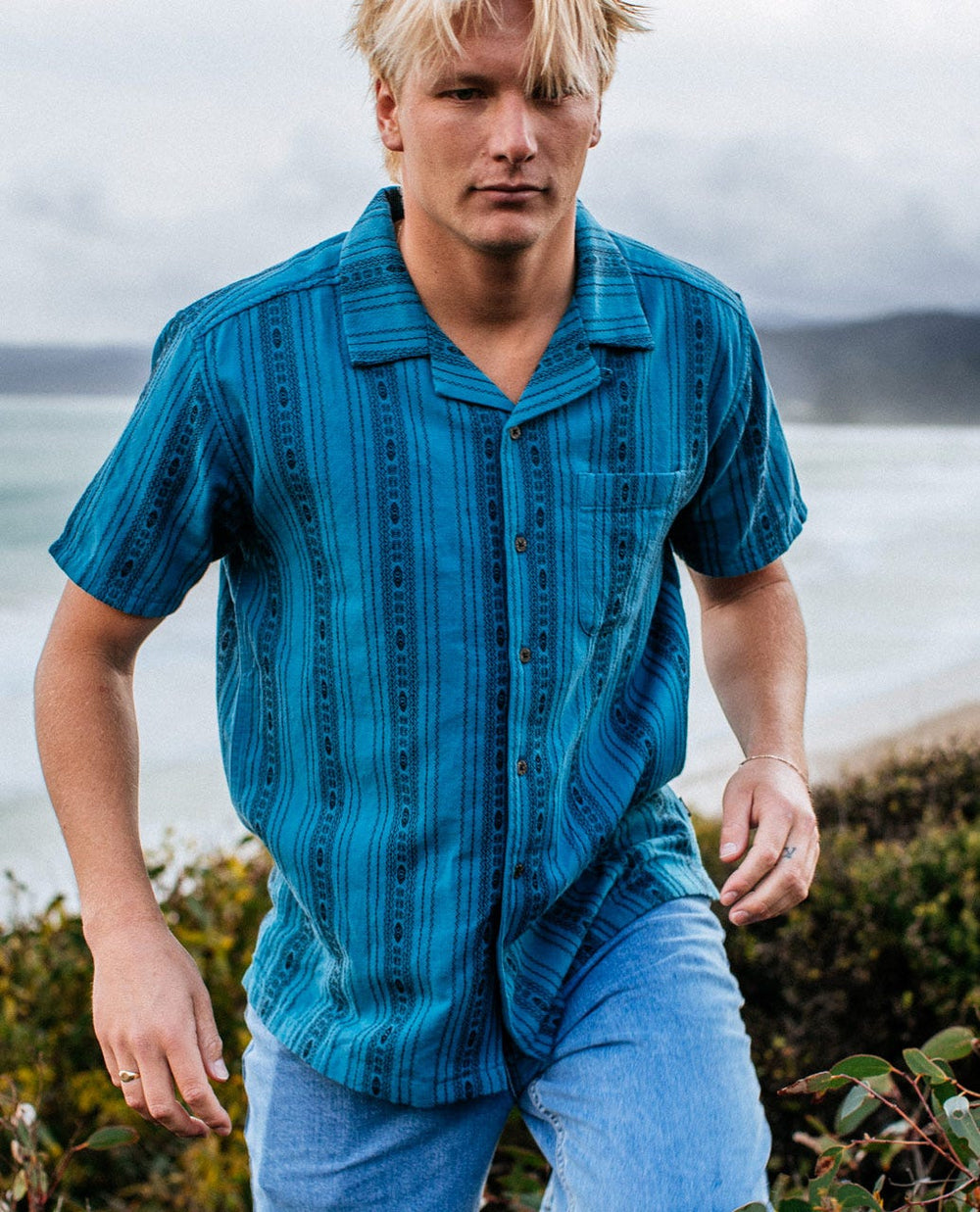 Raw Energy Stripe Short Sleeve Shirt