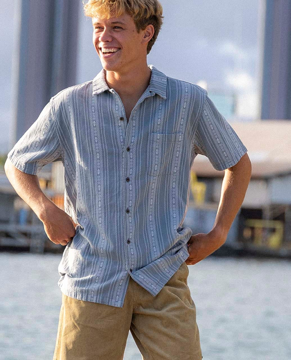 Raw Energy Stripe Short Sleeve Shirt