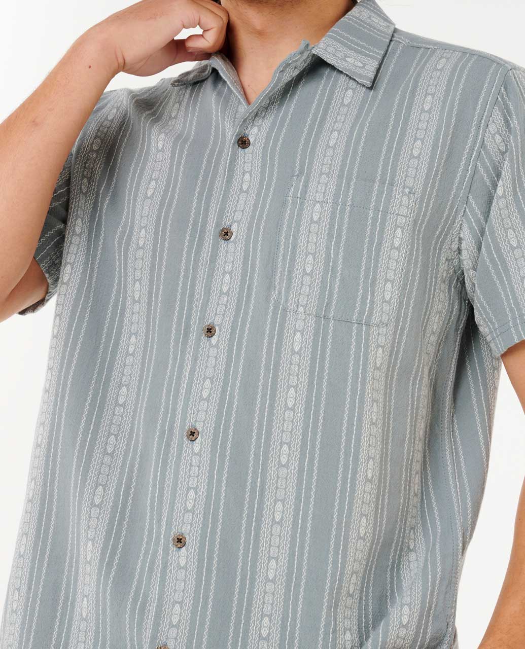 Raw Energy Stripe Short Sleeve Shirt