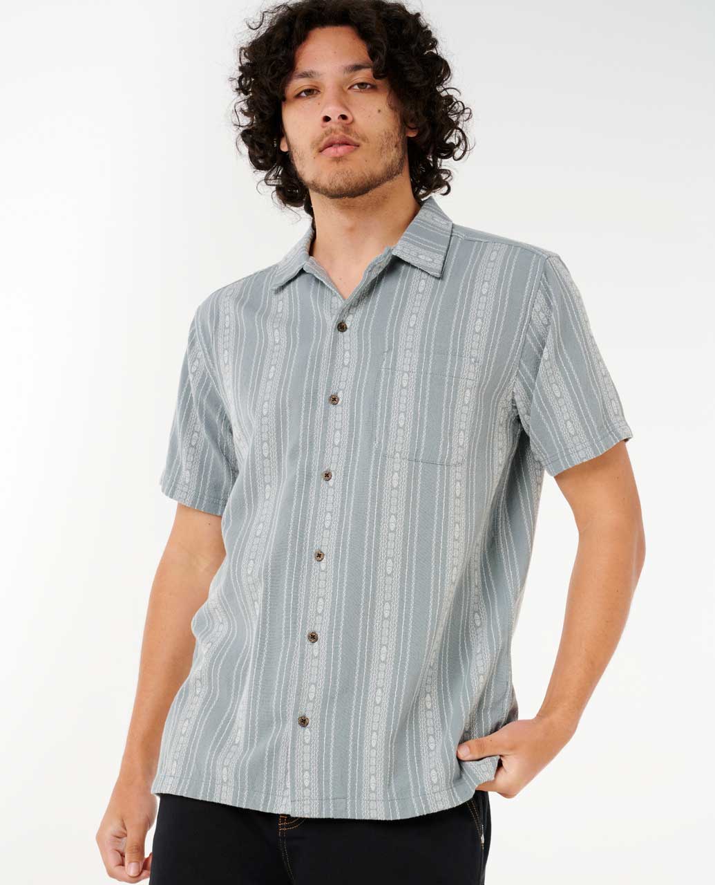 Raw Energy Stripe Short Sleeve Shirt