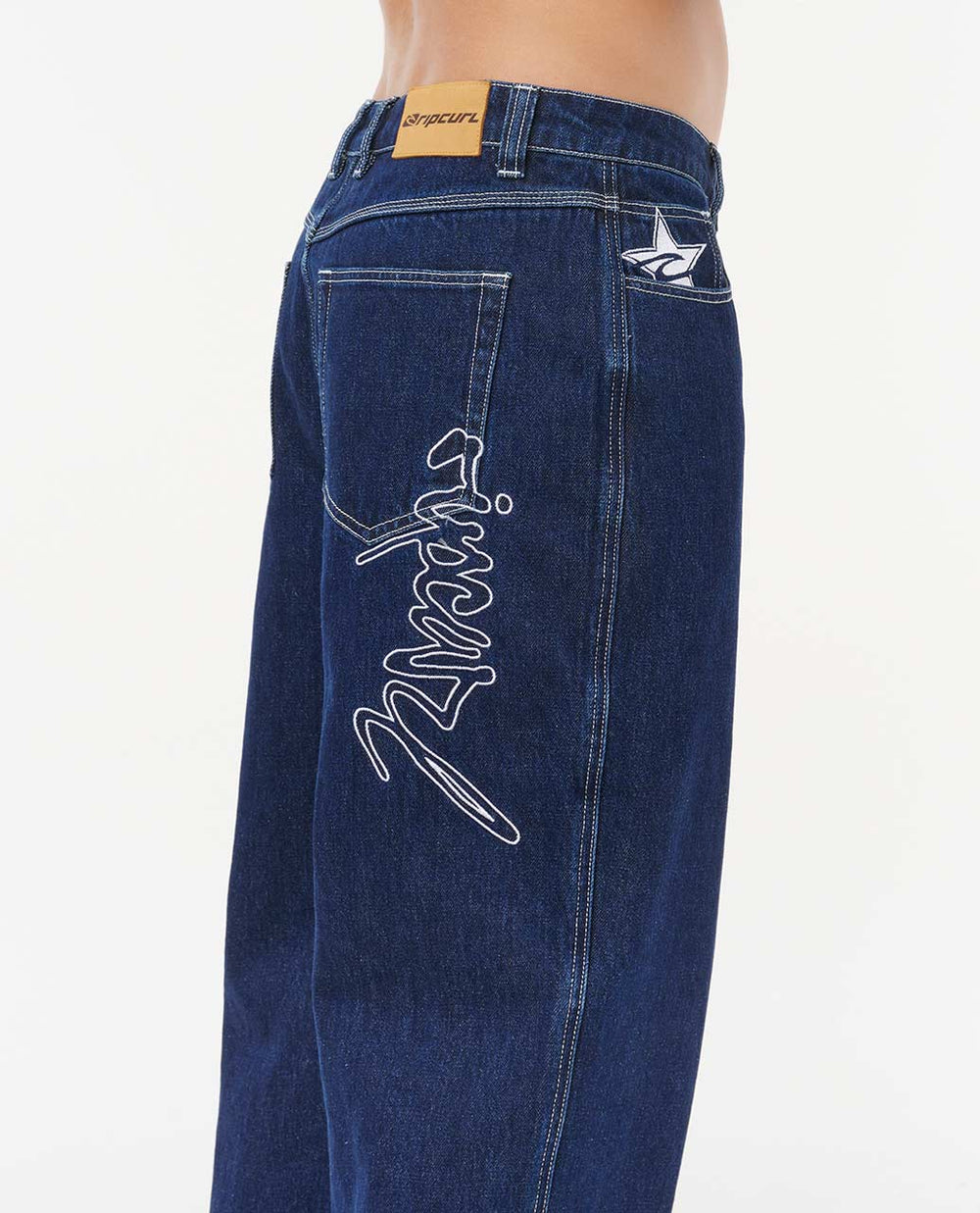 Medina Archive Rip Script Denim Pants