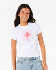 Neon Palm Fitted Tee
