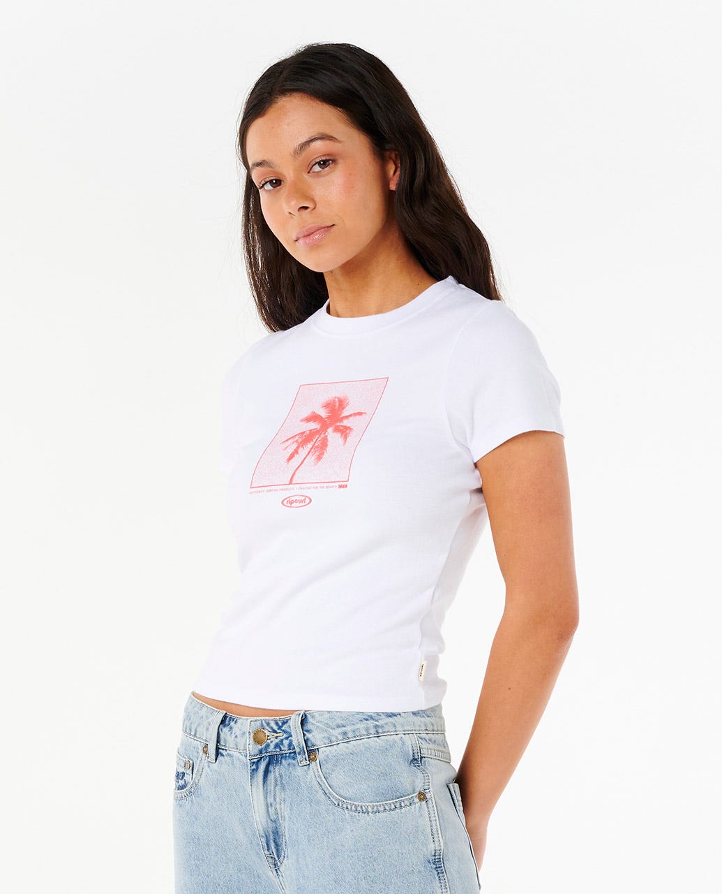 Neon Palm Fitted Tee