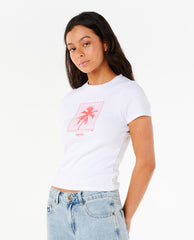 Neon Palm Fitted Tee