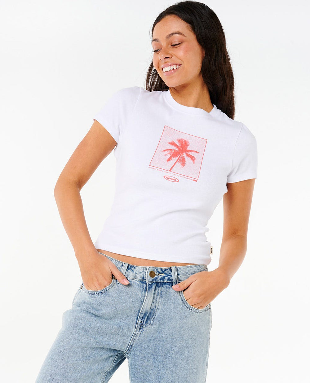 Neon Palm Fitted Tee