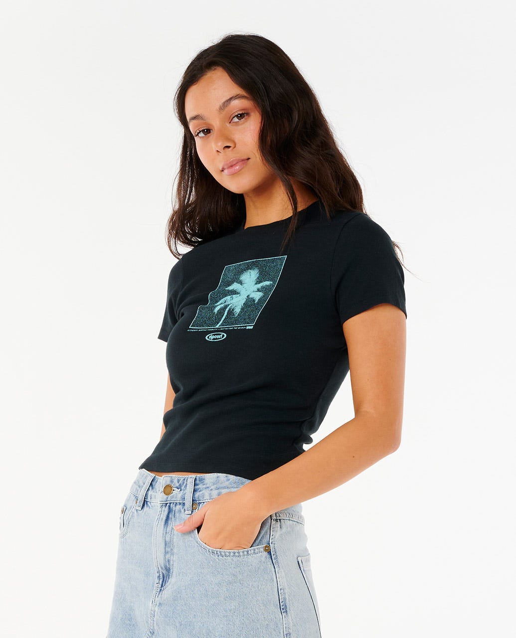 Neon Palm Fitted Tee