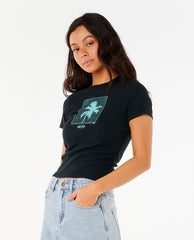 Neon Palm Fitted Tee