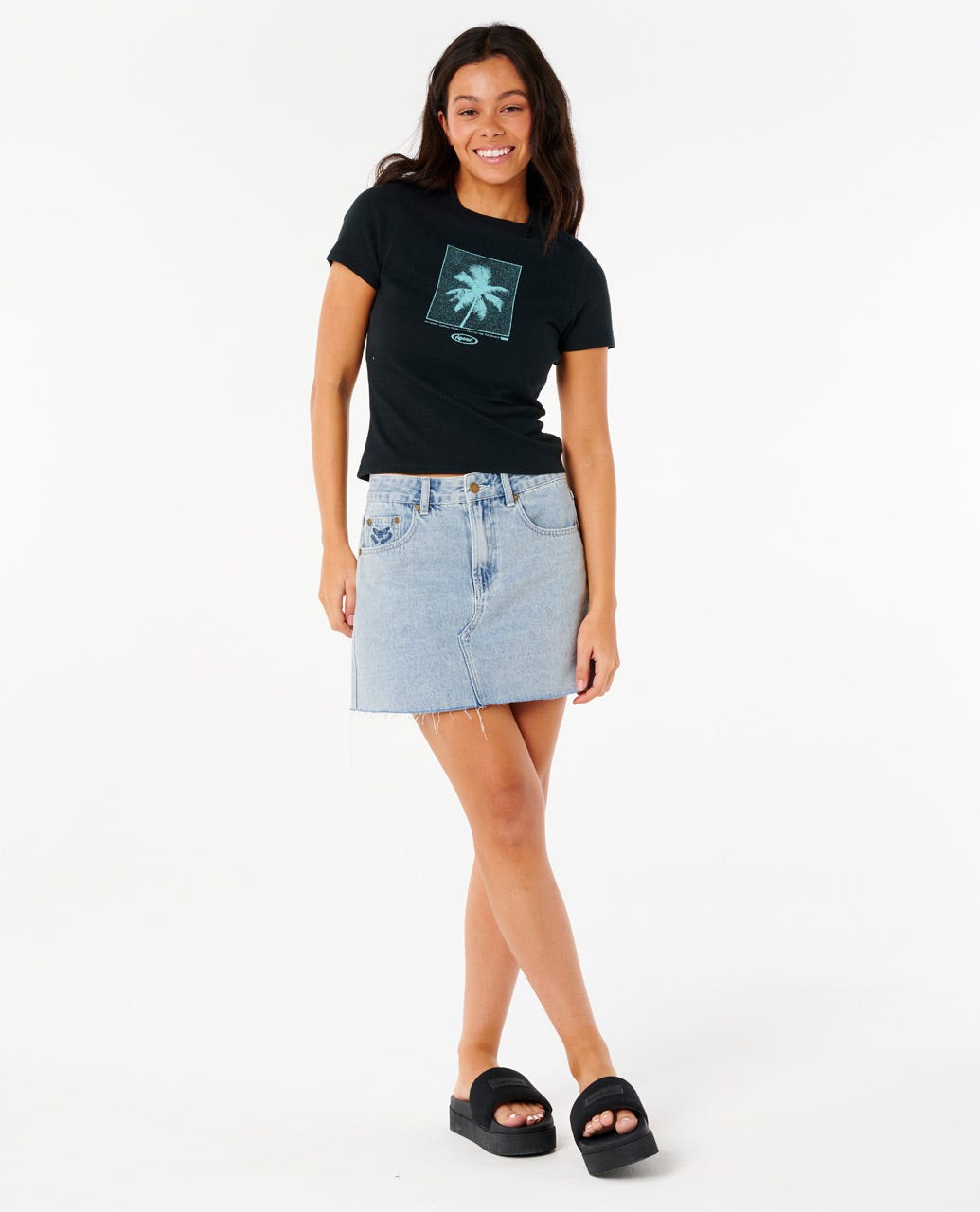 Neon Palm Fitted Tee