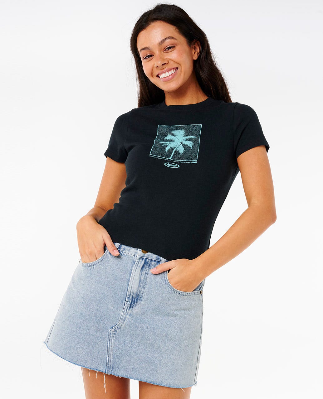 Neon Palm Fitted Tee