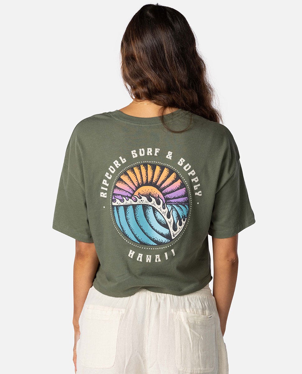 Hawaii Sunset Crop Tee