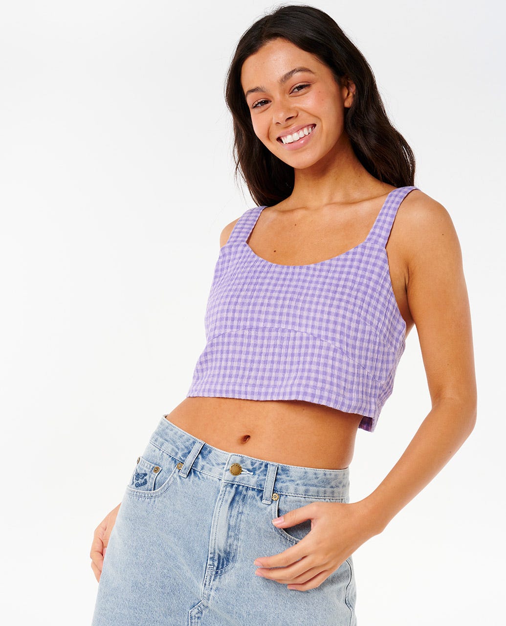 Premium Surf Check Crop