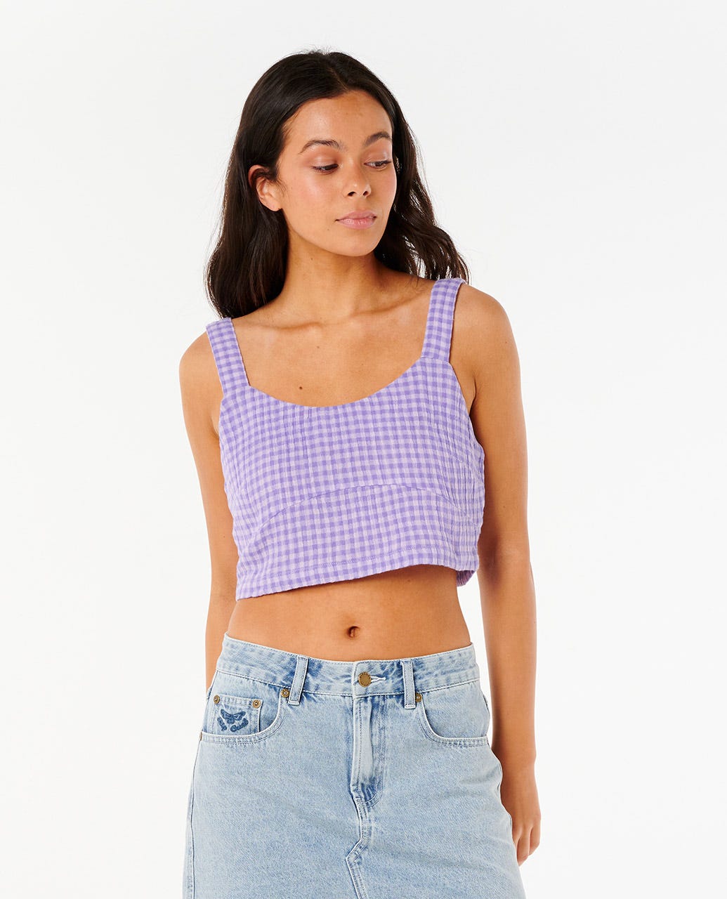 Premium Surf Check Crop