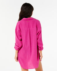 Premium Linen Long Sleeve Button Through Shirt