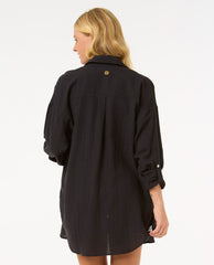 Premium Linen Long Sleeve Button Through Shirt