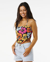Hibiscus Heat Halter Neck Top