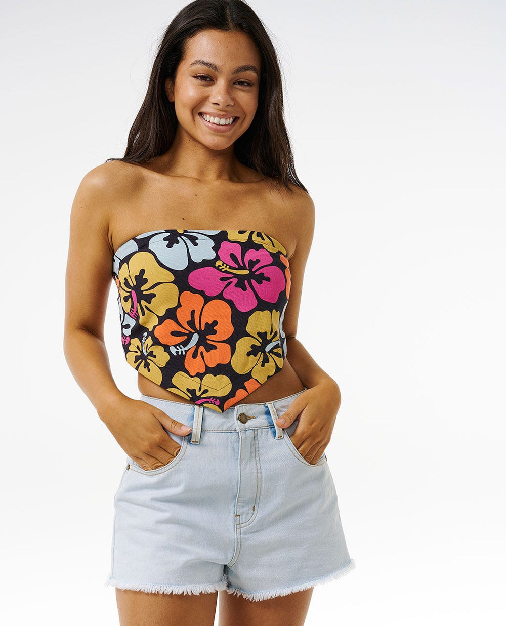 Hibiscus Heat Halter Neck Top