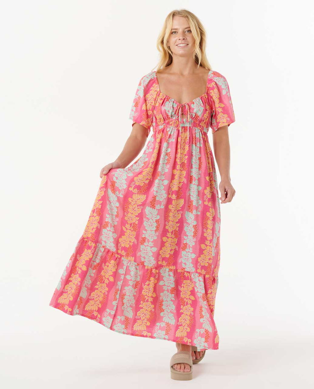 Keepsakes Short Sleeve Maxi Dress