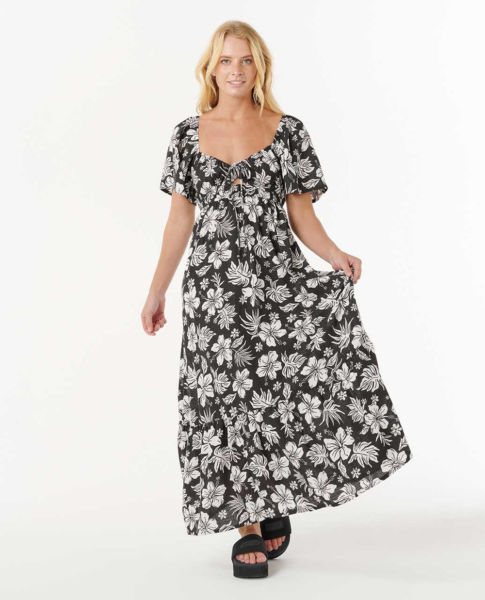 Keepsakes Short Sleeve Maxi Dress