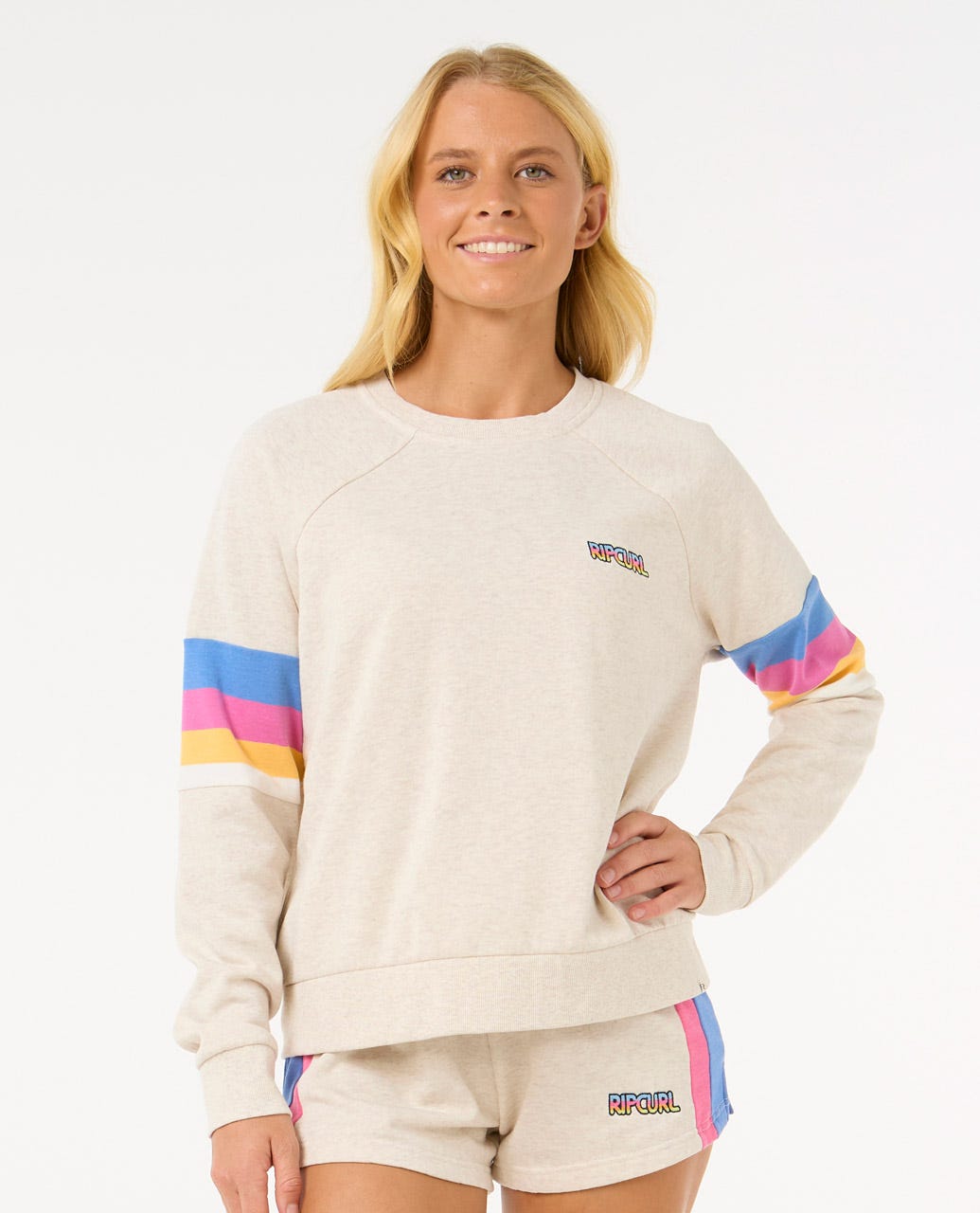 Las Dalias Raglan Crew