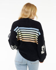 High Tide Hibiscus Stripe Crew