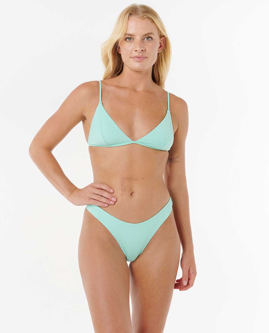 Premium Surf High Leg Skimpy Coverage Bikini Bottoms