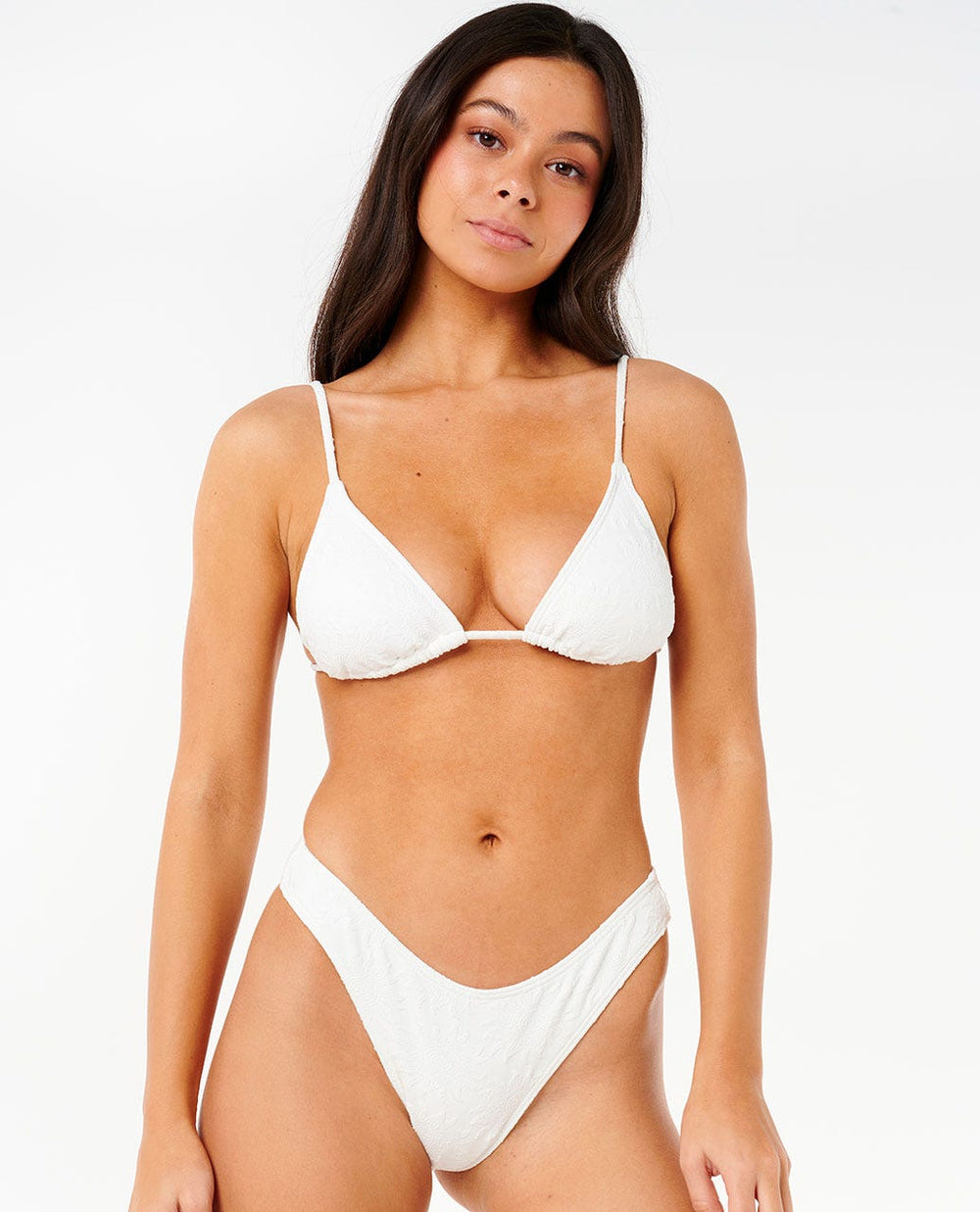 Dusk Textured Hi Leg Cheeky Bikini Bottom