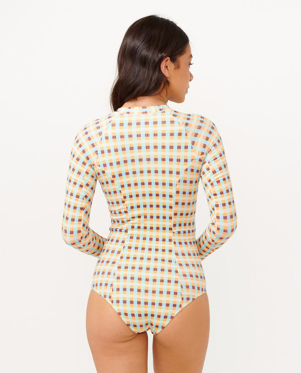 Lottie Check Long Sleeve UPF Surf Suit