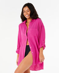 Premium Linen Long Sleeve Button Through Shirt