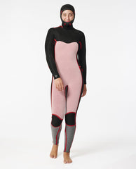 Women's Dawn Patrol 5/4 Hooded Chest Zip Fullsuit Wetsuit