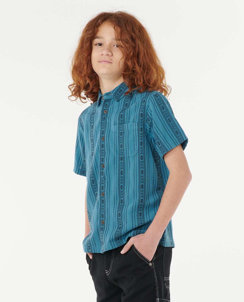 Raw Energy Stripe Short Sleeve Shirt - Boys (8-16 years)