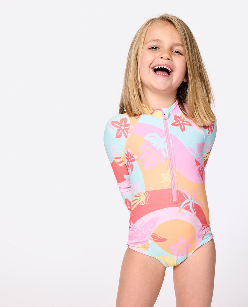 Island Days Long Sleeve Surf Suit Swimsuit - Girls (1-8 years)