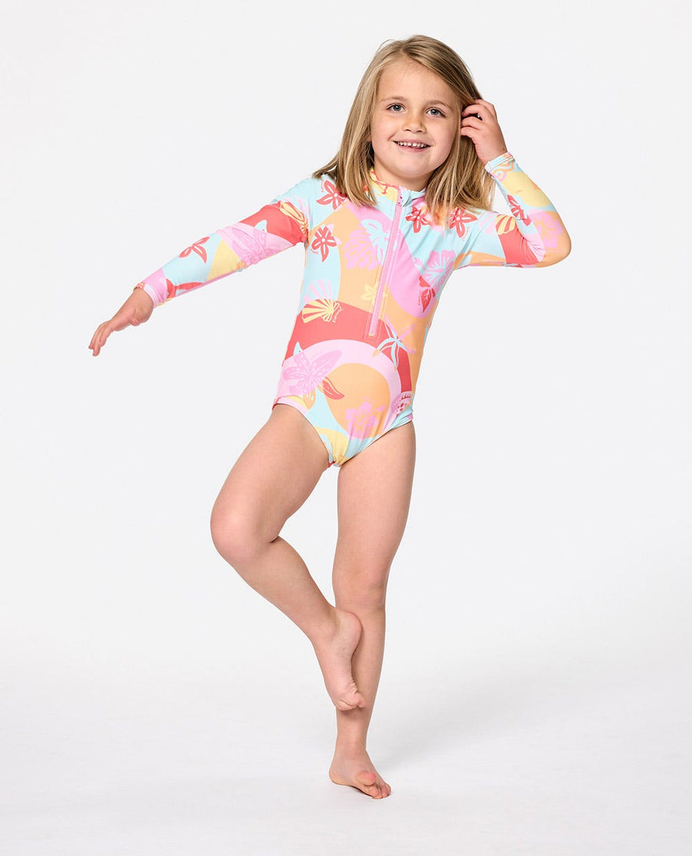 Island Days Long Sleeve Surf Suit Swimsuit - Girls (1-8 years)