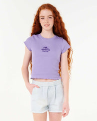 Neon Isles Rib Tee - Girl (8-14 years)