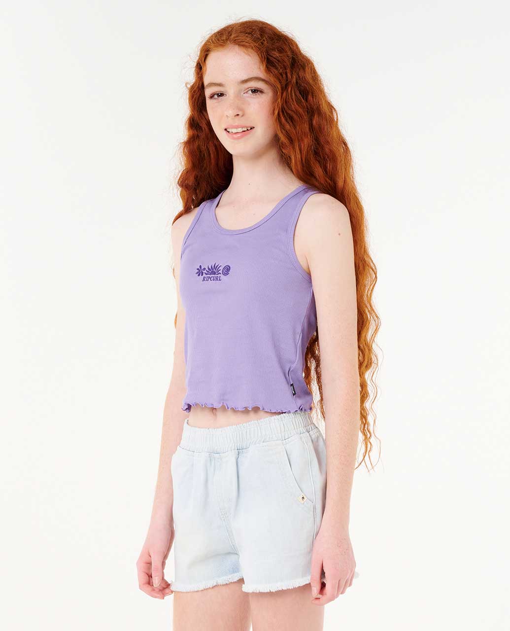 Neon Isles Rib Tank - Girl (8-14 years)