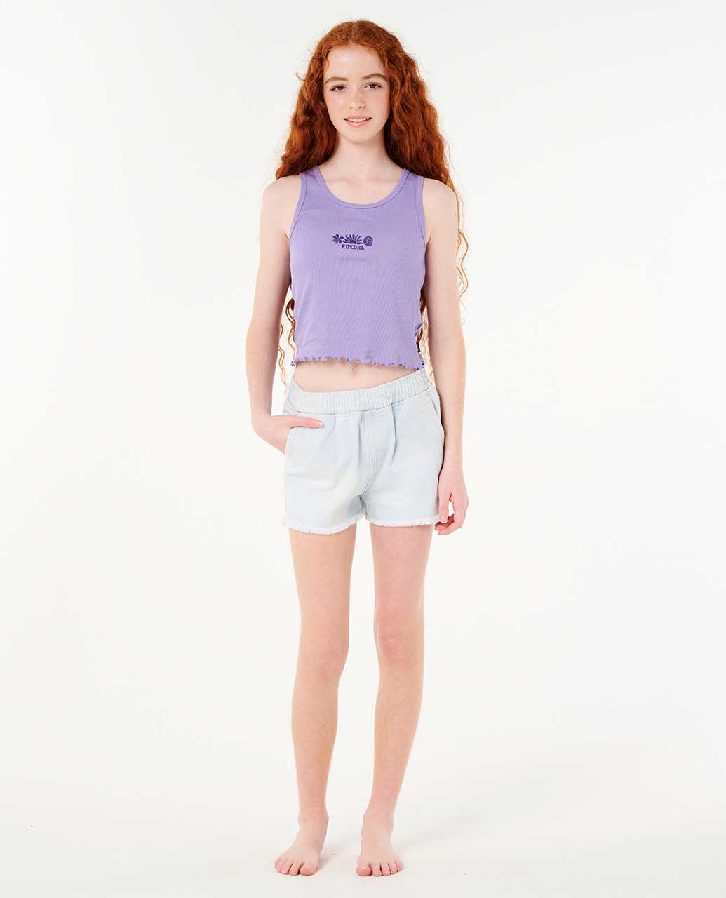 Neon Isles Rib Tank - Girl (8-14 years)